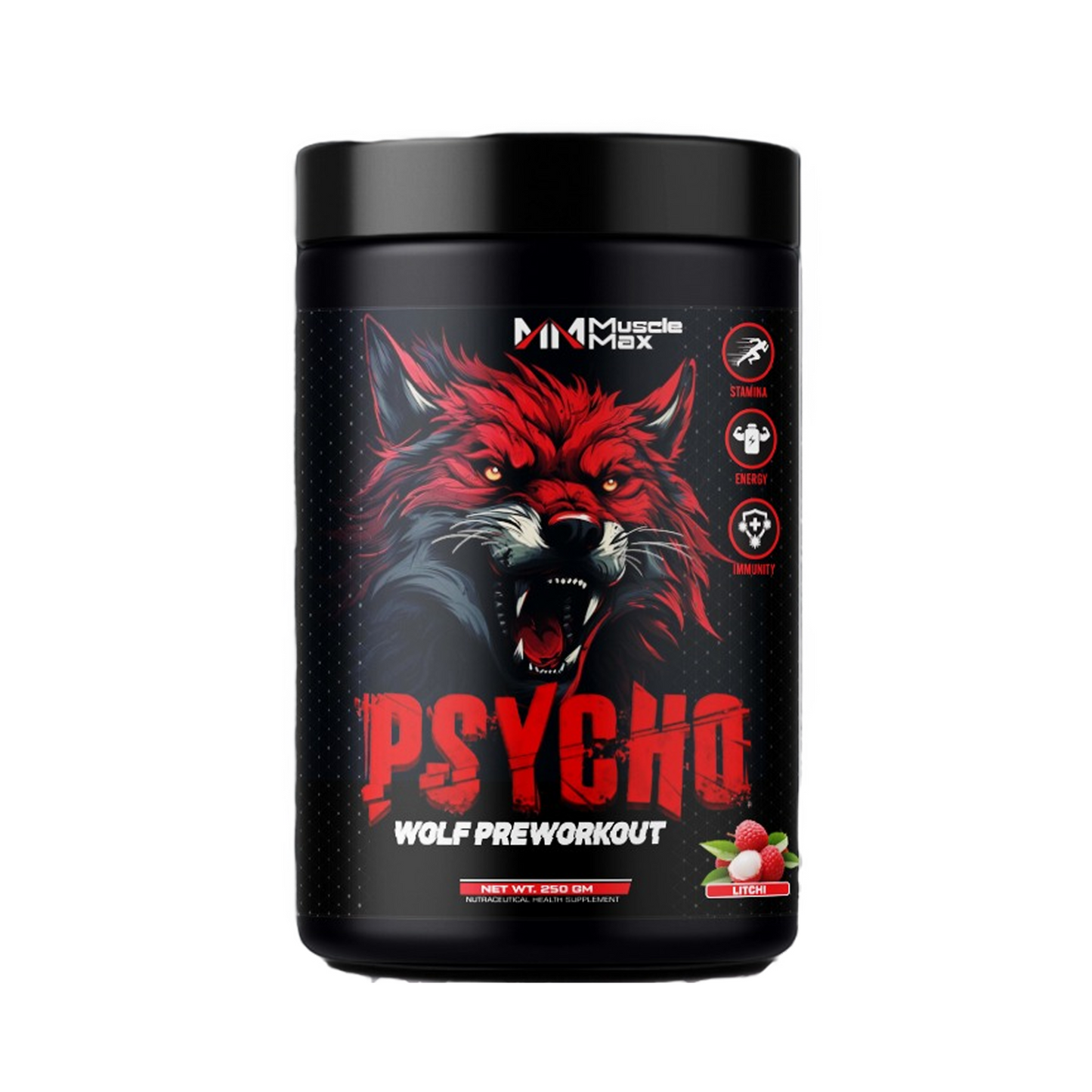 PSYCHO WOLF PRE-WORKOUT, 50SERVINGS, 250G,
