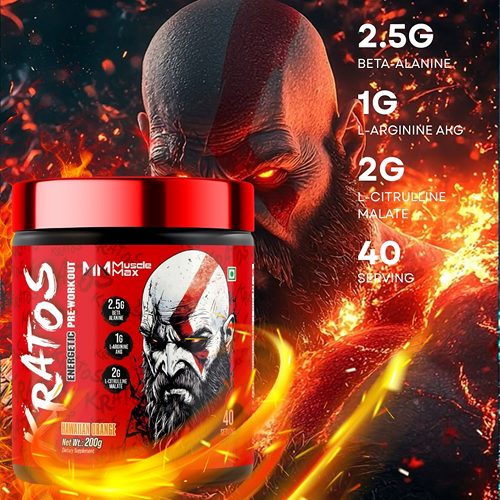 KRATOS ENERGETIC PRE-WORKOUT , 40-SERVINGS, (200G)